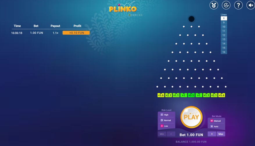 Το παιχνίδι Plinko