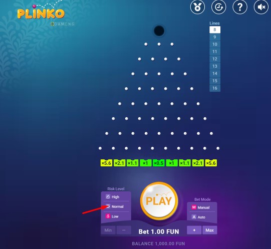 Παίξτε το παιχνίδι Plinko - Online Καζίνο